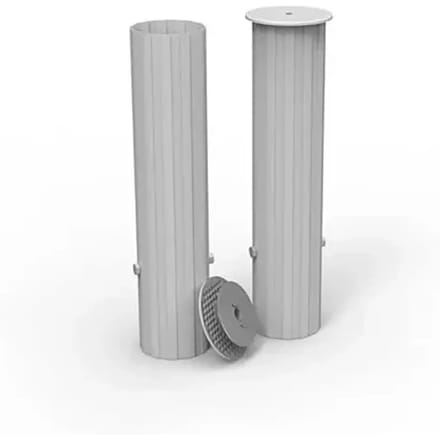 Set van 4 aluminium buizen + deksels voor voetbaldoelen Sporti