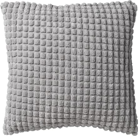 Dutch Decor ROME - kussenhoes 45x45 cm - effen kleur - 3D-structuur - Micro Chip - grijs - met rits - zonder binnenkussen