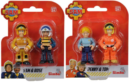 Simba Brandweerman Sam speelfiguren dubbelset - actiefiguren speelgoed.