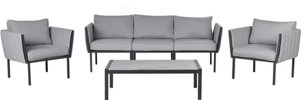 SKALA - Loungeset 5-zits - Donkergrijs - Staal