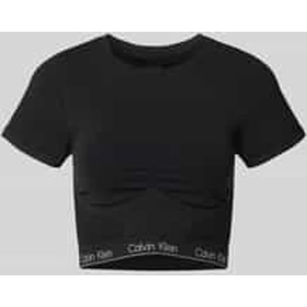 Kort T-shirt met labeldetails