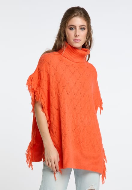 IZIA gebreide poncho gaya