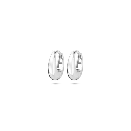 Zilveren gerhodineerde klapoorringen 11,5 mm - 1340806