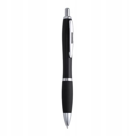 ABS Pen met Zachte Grip en Drukknop - Blauwe Inkt