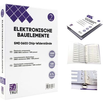 TRU COMPONENTS TC-6869404 TC-6869404 Assortiment SMD 0603 0.1 W 5 % 1000 onderdelen
