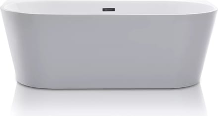 Vente-unique Halfvrijstaand bad DIVINA -255L - 180x75x58cm - Wit