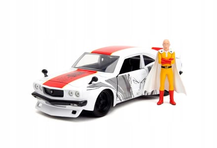 Jada One Punch Man 1974 Mazda RX-3 met Saitama Figuur 1:24 Metaal