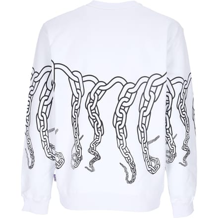 Lichtgewicht herensweatshirt met ronde hals en ronde hals, wit