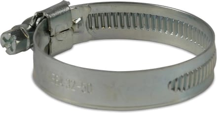 Mega Wormschroefslangklem staal gegalvaniseerd 60 mm x 80 mm type W1 12 mm, per 10 stuks