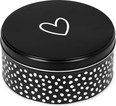 Zoedt koektrommel - zwart wit - hartje - dots patroon