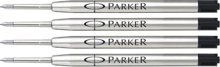 Balpenvulling Parker QuinkFlow Medium Zwart x 4.