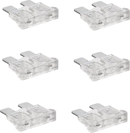 ProPlus Steekzekeringen - 25 Ampère - Transparant - 6 stuks