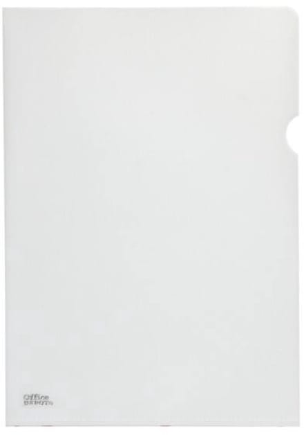 Office Depot L-map Folio Transparant Polypropyleen 22,5 x 32,2 cm 100 Stuks