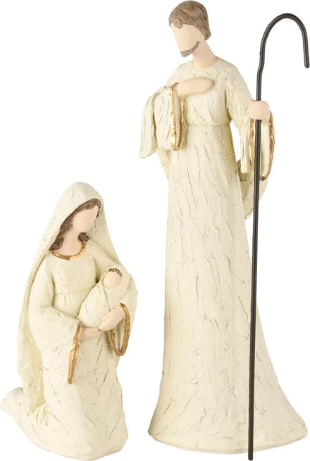 Dekoratief | Set Jozef/Maria, beige, resina, 6x11x15cm | A245414
