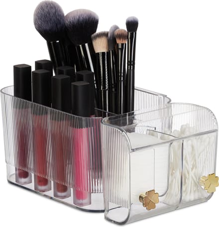 make up organizer - 4 vakken - cosmetica - kwastenhouder - wattenstaafjeshouder
