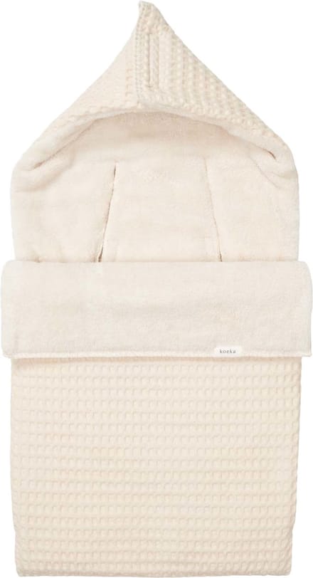 Koeka voetenzak voor de autostoel 0+ 3/5 punts teddy Oslo - natural