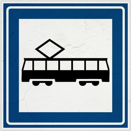 Tramhalte bord - L3C | Sign Again materiaal | 30 x 30 cm