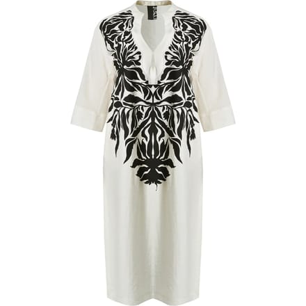 Bloemige linnenmix jurk dames Mat Fashion