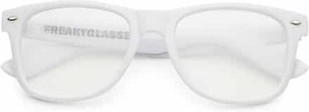 Freaky Glasses® - deluxe spacebril spiraal - festival bril - dames en heren - wit