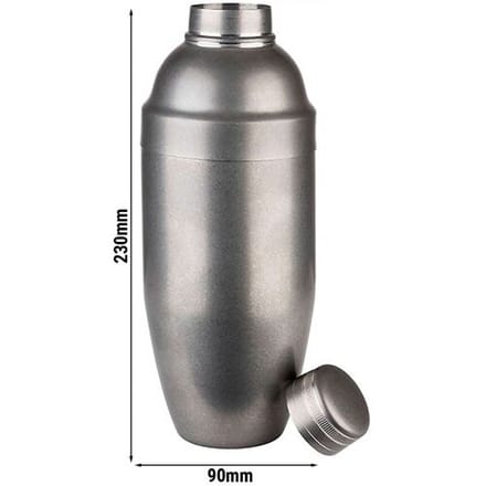 GGM Gastro (6 Stück) Shaker - CLASSIC - 3-teiliges Set - Edelstahl - 0,7 Liter