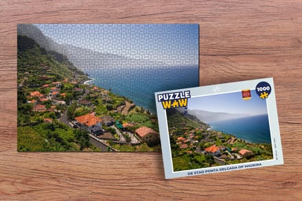 Puzzel De stad Ponta Delgada op Madeira - Legpuzzel - Puzzel 1000 stukjes volwassenen