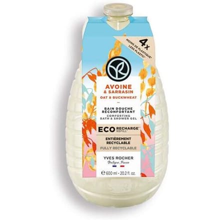 Yves Rocher Eco-Navulling Bad- en Douchegel Haver & Boekweit