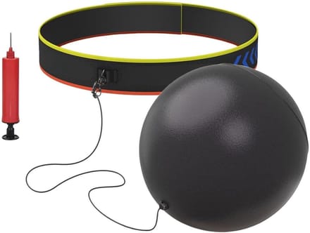 Boksbal met hoofdband - Trainingsbal boksen - Verbeteren reactiesnelheid - Compact en verstelbaar - Opblaasbaar - Zwart