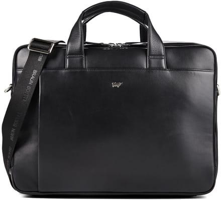 Braun Büffel Golf 3.0 Aktentas Leder 40.5 cm Laptopvak - 42cm (17 duim) - schwarz
