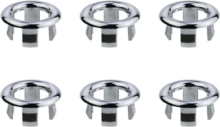 Gootsteen Overloop Ring - Wastafel Cover - Badkamer Keuken - Universele Pasvorm - 3 cm Diameter - Zilver