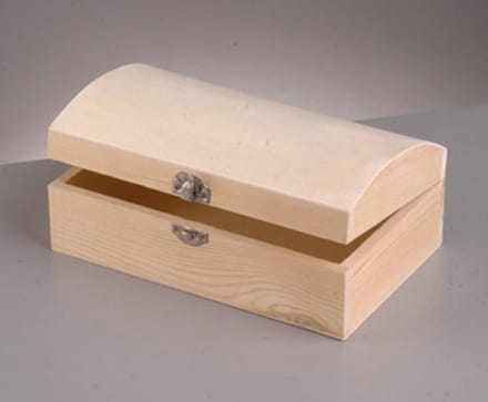 Houten Kistje, EFCO, Rechthoek, Golvend deksel, 19x11xh7,5cm