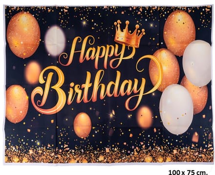 Happy Birthday vlag - banner 100 x 75 cm.