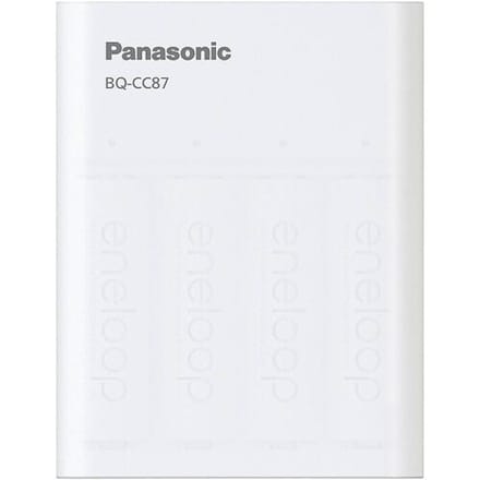 Panasonic BQ-CC87 +4x eneloop AA Batterijlader NiMH AAA (potlood), AA (penlite)