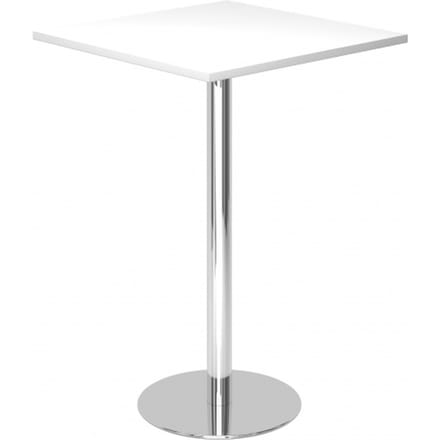 BISTRO H88Q C - Systeem conferentietafel Wit 80 x 80 Chroom