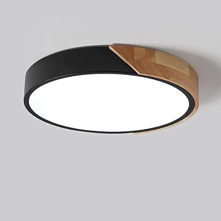 Haobosic Macaron LED - Plafondlamp - Zwart - 32 cm - 43W Dimbaar