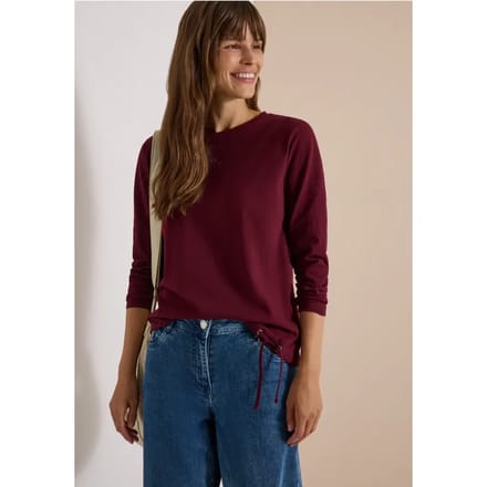 Longsleeve met ronde hals en tunnelkoord