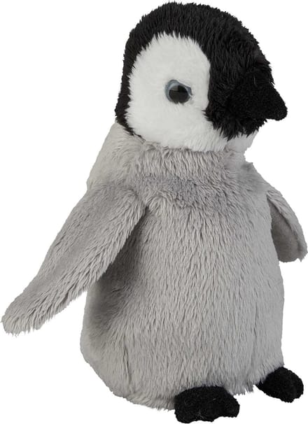 Ravensden pluche knuffel - pinguin kuiken - grijs - 15 cm - Pooldieren knuffeldier
