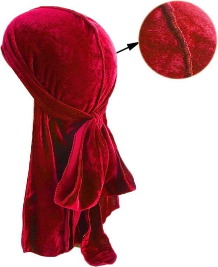 Durag Waves Velvet (Suede) Edition|Premium High Quality|Silky|Haardeksel|Hoofddoek|Cabantis|Bordeaux