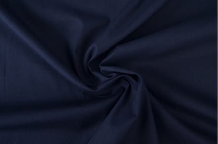 Katoen stof - Per meter - 1 meter - Poplin katoen uni - Navy
