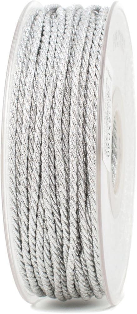 Koord - cadeaulint - 2 mm x 40 meter - zilver metallic