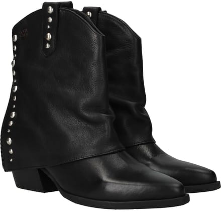 Lazamani - Yara Dames Sleeve Boots Leer Black - Maat 38