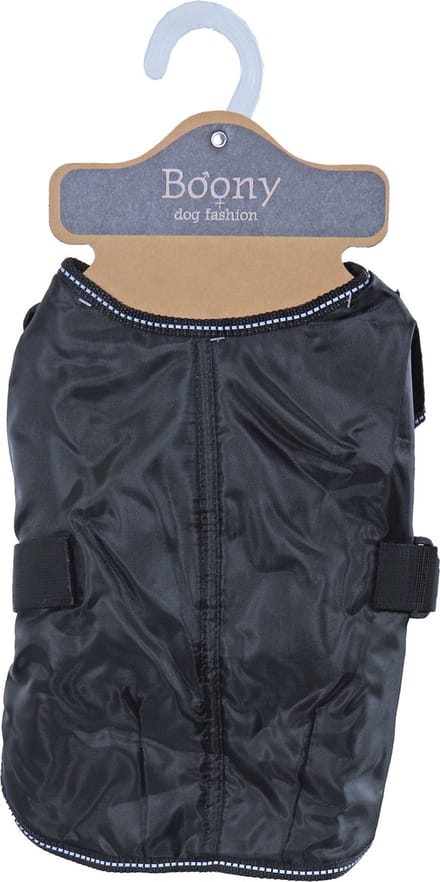 Boony Dog fashion - Hondenjas basic waterproof - Kleur: zwart - 30 cm.