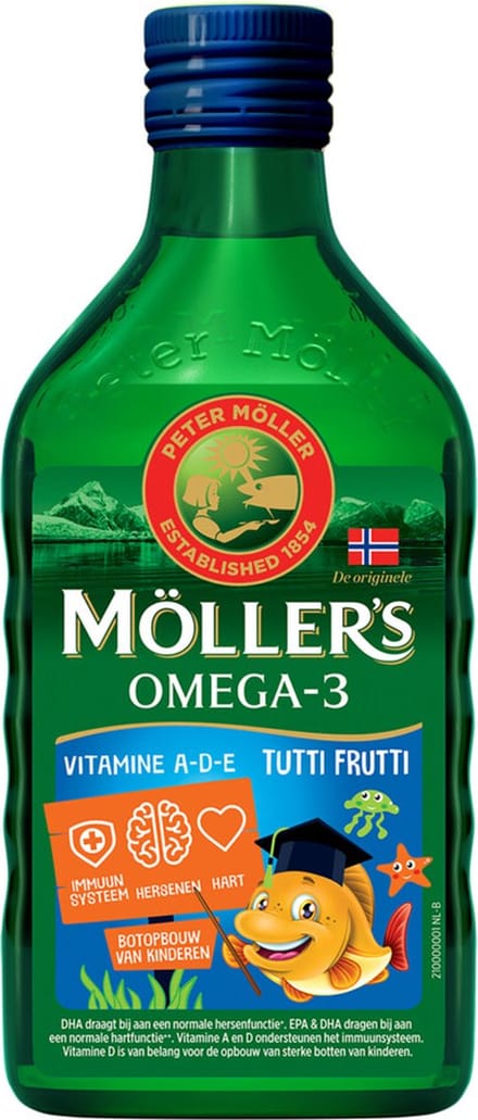Mollers Omega-3 tutti frutti - 250ml - Levertraan - Voedingssupplement