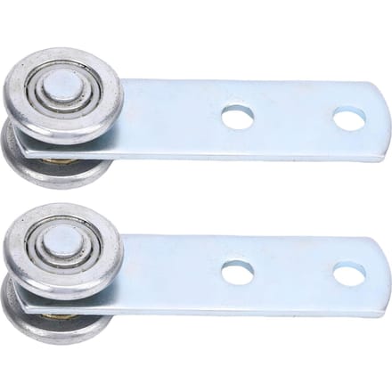 2 Wielen Trolley Assemblage Rollen Twee Lagers Metalen Rollen voor Vrachtwagen Garage Katrolsysteem Takelsysteem