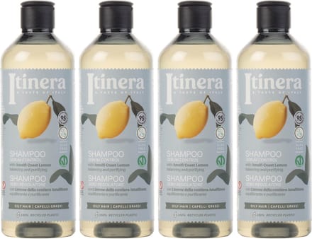 ITINERA - Shampoo voor vettig haar met citroen van de kust van Amalfi, 370 ml (4 stuks)