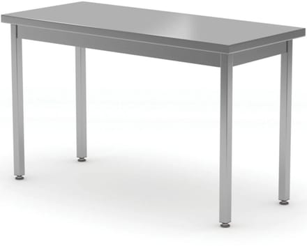 Hendi Kitchen Line - Centrale RVS Werktafel - 800x600x850mm - AISI 430 - Waterdicht