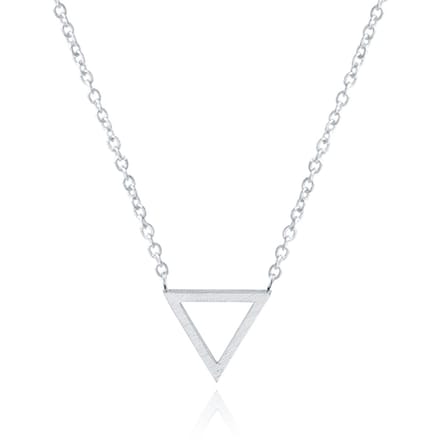 Hippe dames ketting Triangle Zilverkleurig