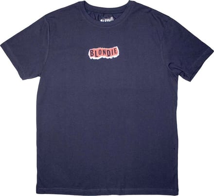 Blondie - Mini Punk Logo Heren T-shirt - M - Blauw