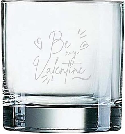 Gegraveerde Whiskeyglas 38cl Be my valentine