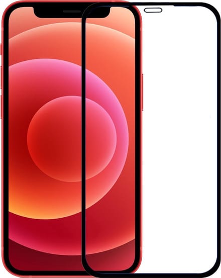 NuGlas Premium Screenprotector Voor iPhone 12/12 Pro - Full Cover Invisible Tempered Glas 5D