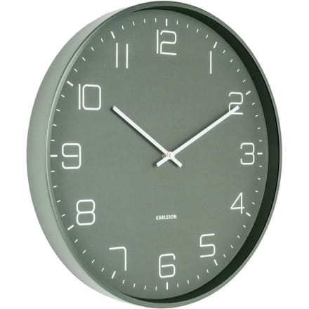Karlsson Wandklok Lofty - IJzer mat Groen - Ø40cm - Scandinavisch